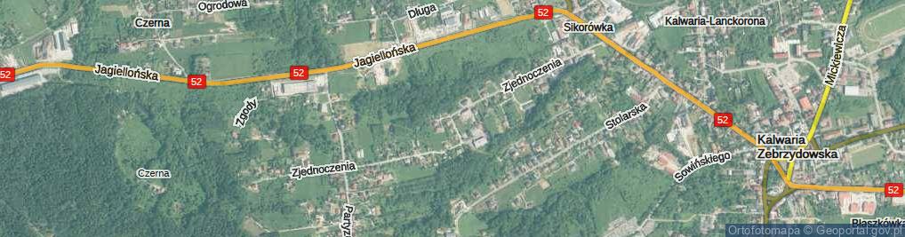 Zdjęcie satelitarne Zjednoczenia ul.